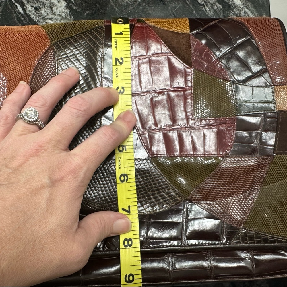 Patchwork Leather Shoulder Bag - image 7